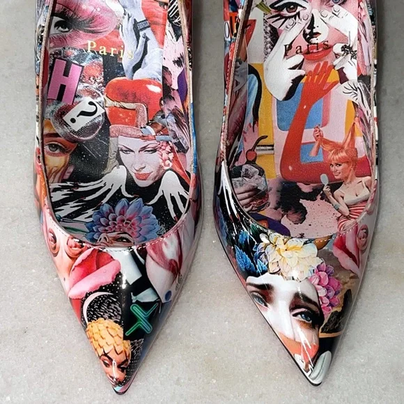Christian Louboutin Hot Chick Printed 100mm Pumps - Picture 7 of 10